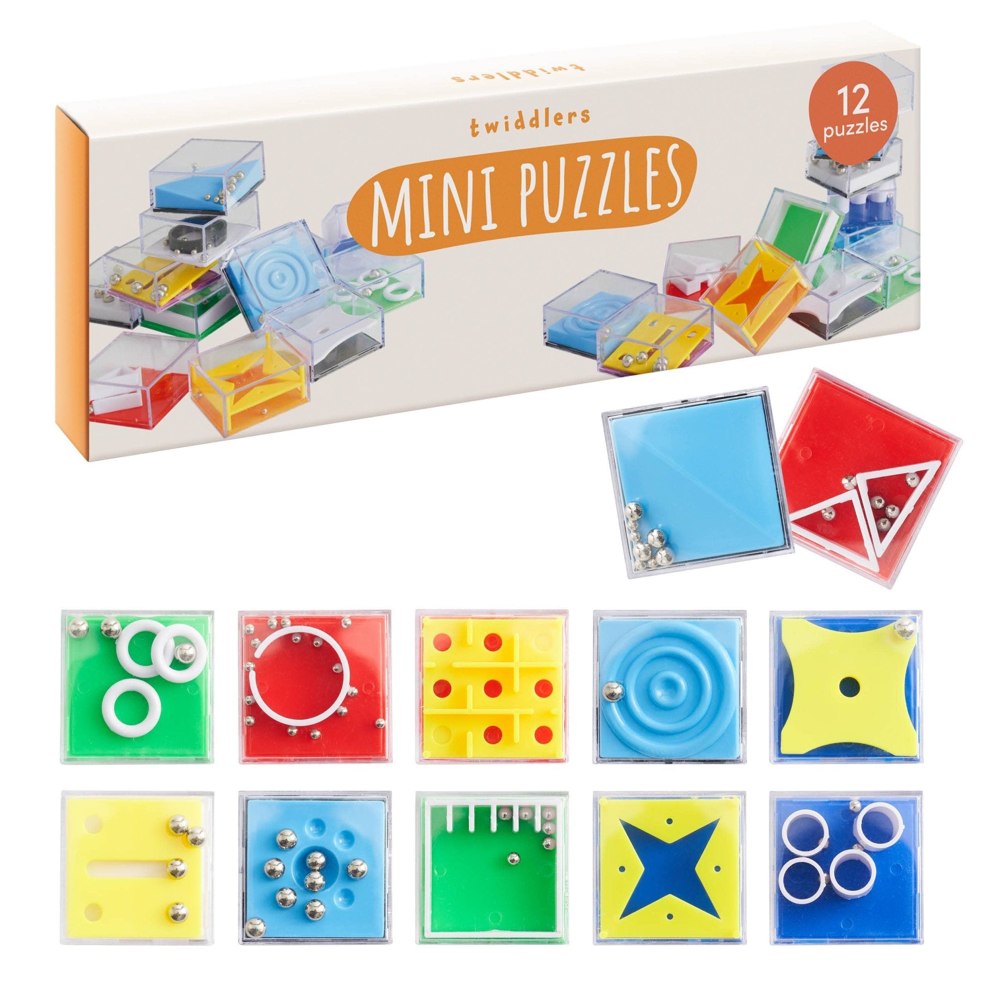 12 Mini Maze Puzzle Cube Game Brain Teasers, Party Toy - Enchanted Toys