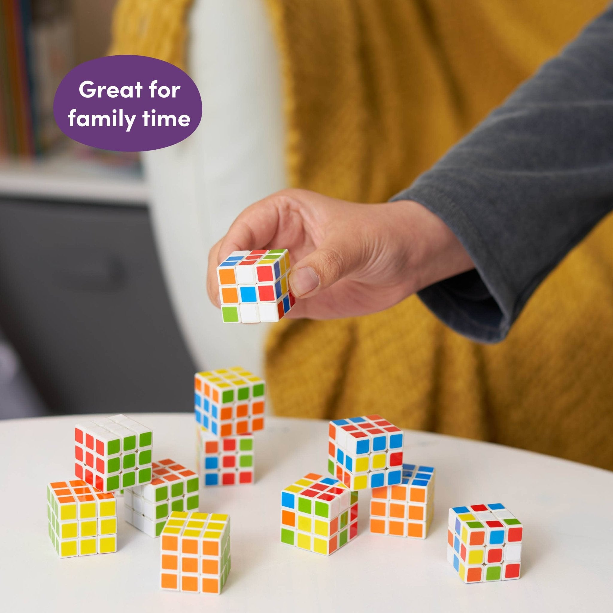 12 Mini Puzzle Speed Cube Fidget Toys, 3x3 - 3cm - Enchanted Toys