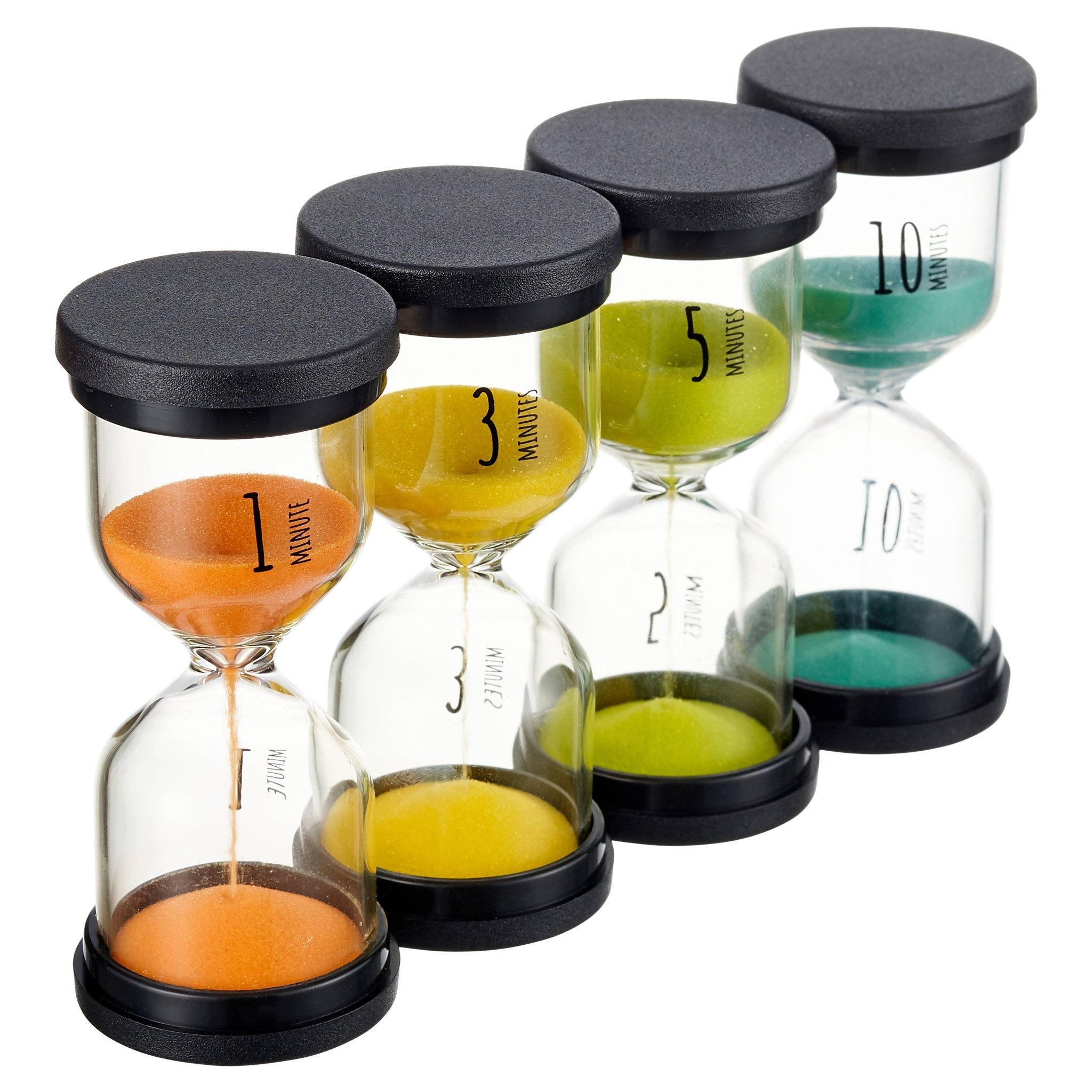 4 Set Hourglass Sand Clock, Kitchen Accessory Perfect - Enchanted Toys
