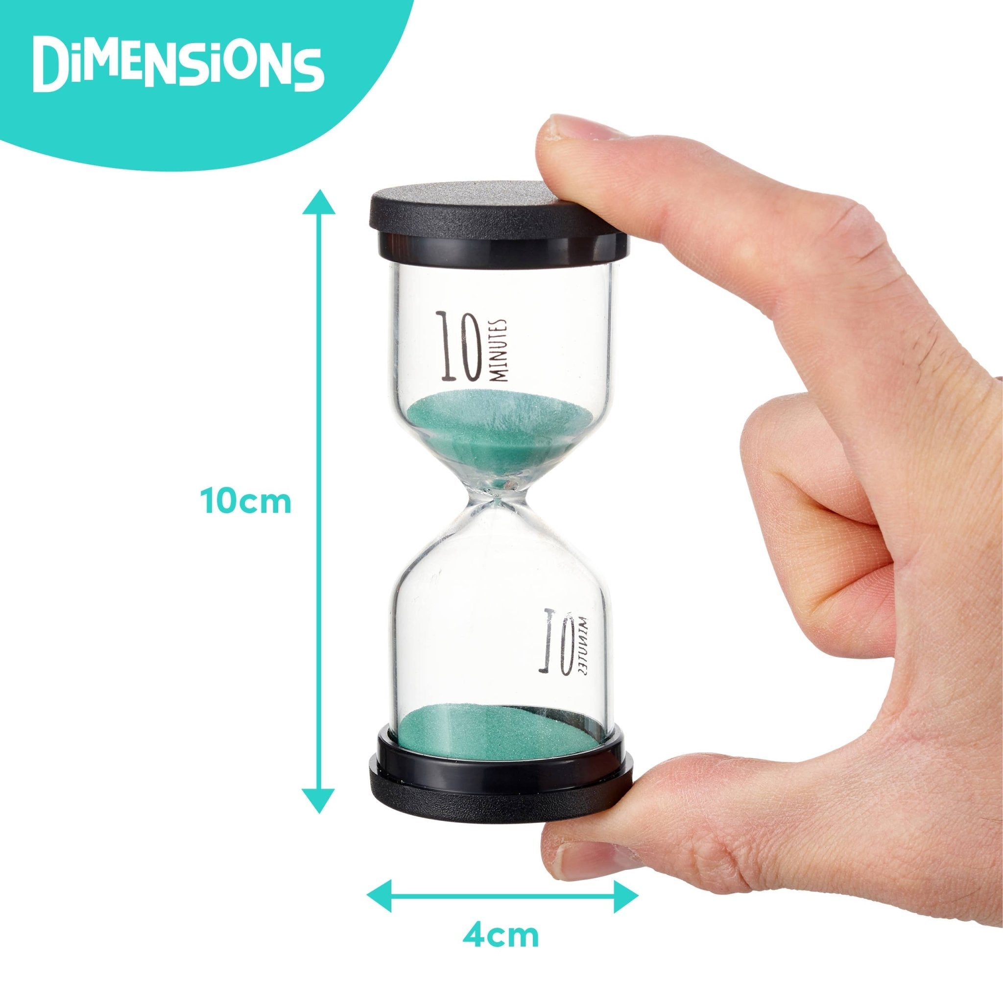 4 Set Hourglass Sand Clock, Kitchen Accessory Perfect - Enchanted Toys