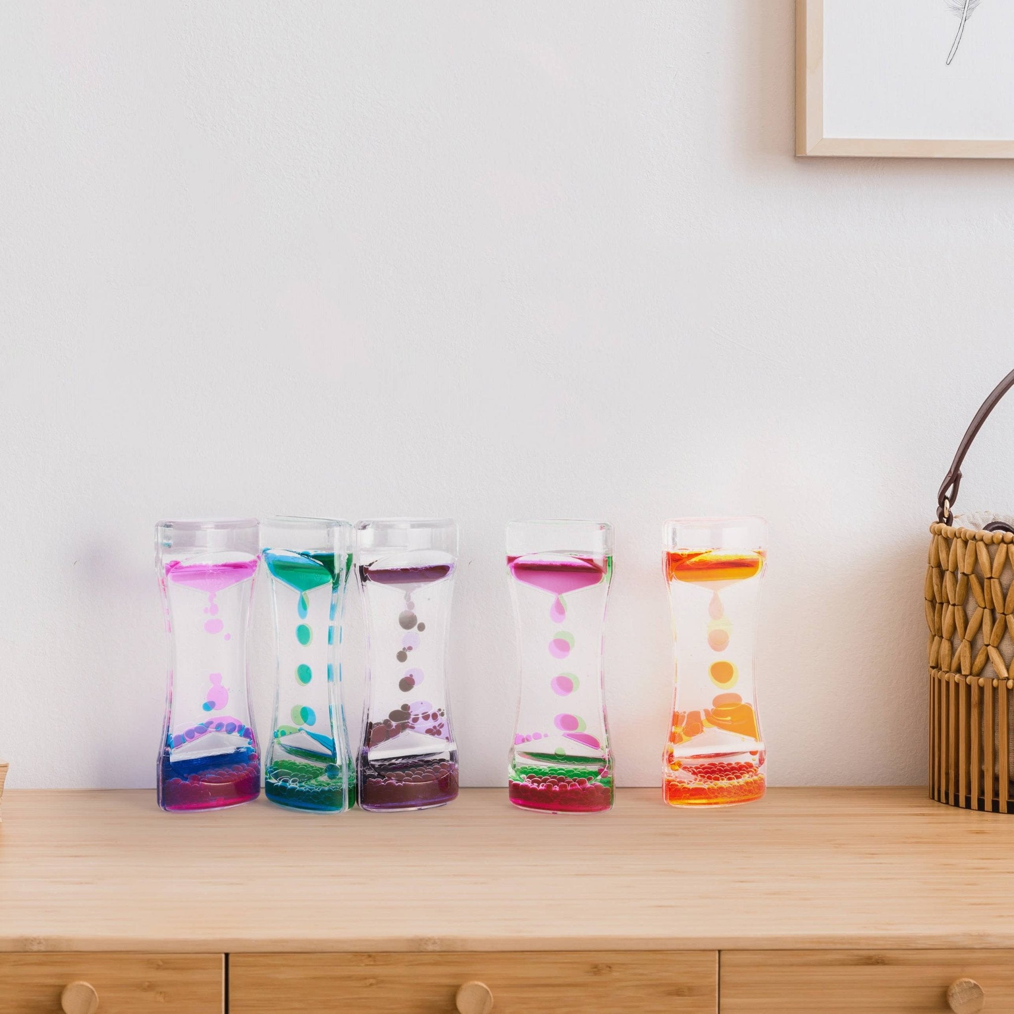 5 Sensory Liquid Motion Toy Timers - Enchanted Toys