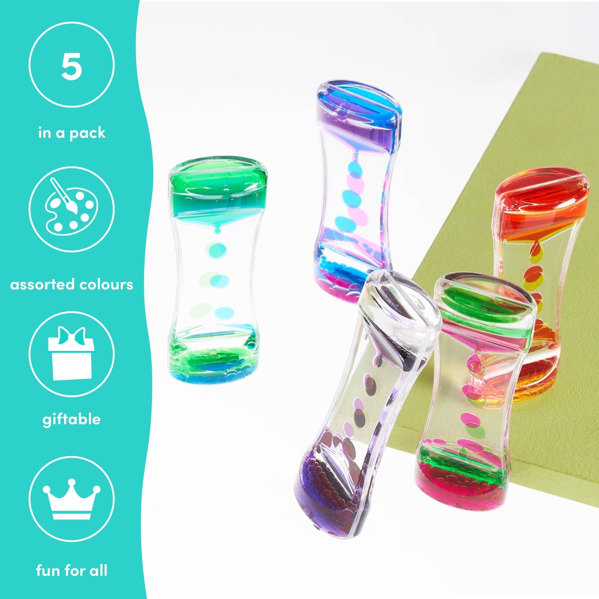 5 Sensory Liquid Motion Toy Timers - Enchanted Toys