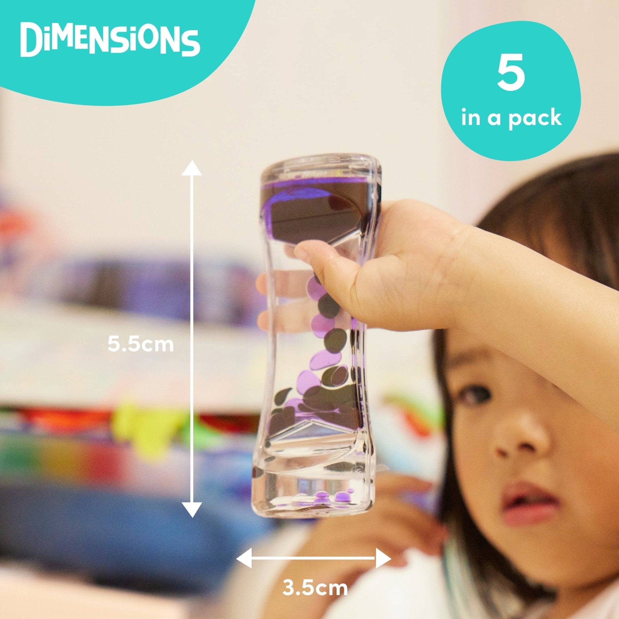 5 Sensory Liquid Motion Toy Timers - Enchanted Toys