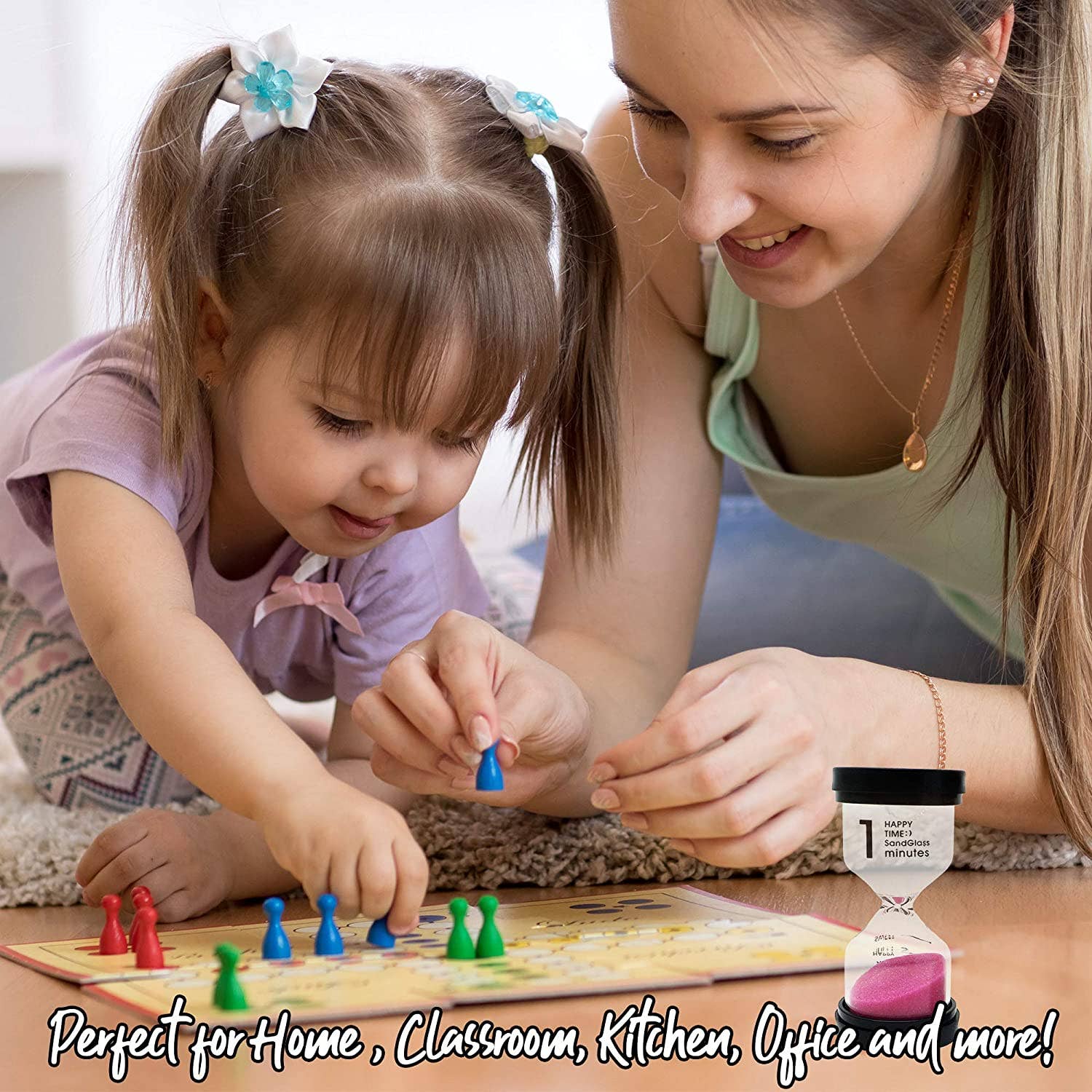 6 Sand Hourglass Clock Timers - 1,3,5,10,15 & 30 Minutes - Enchanted Toys