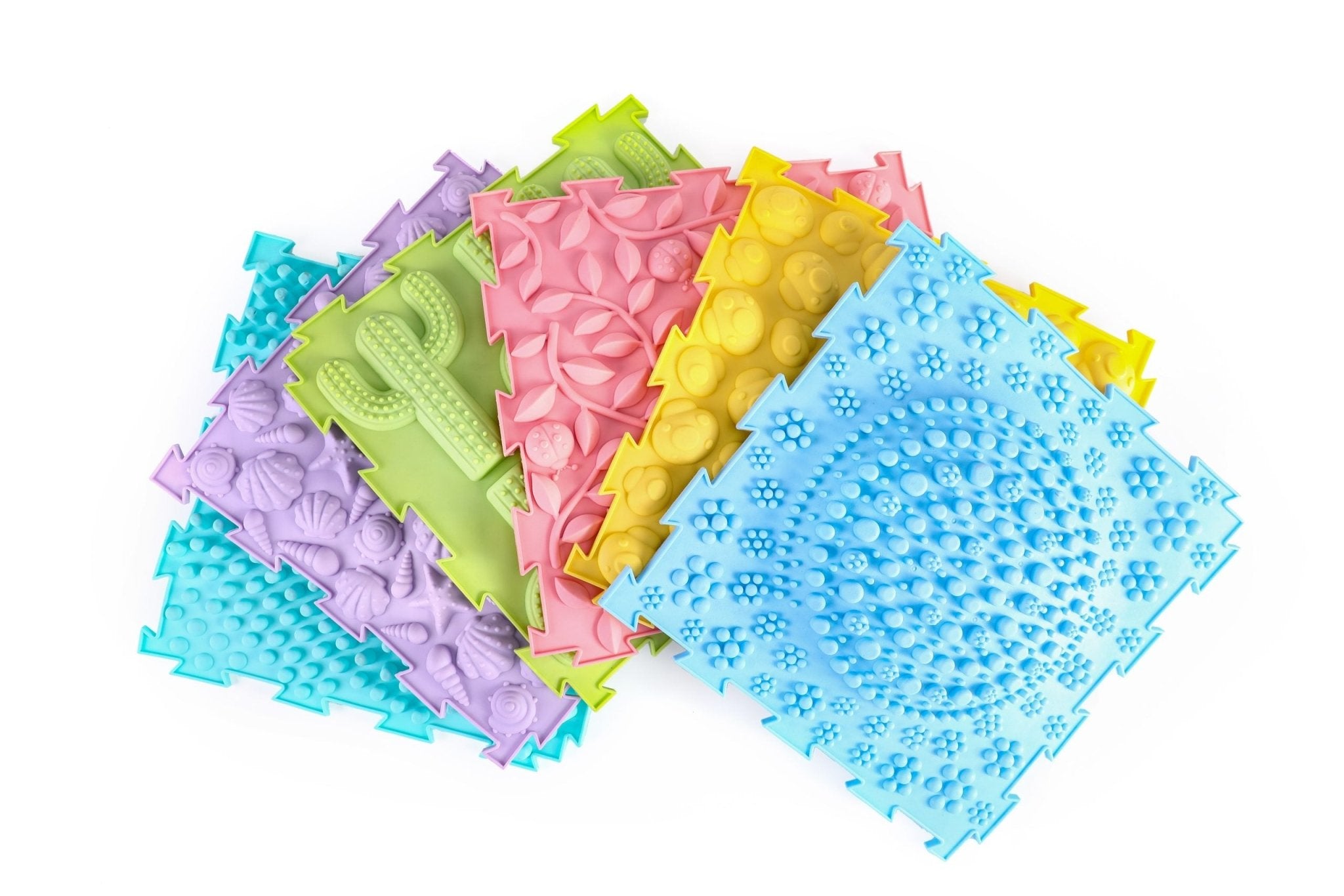 Massage Puzzle Floor Tile - Pastel Colours - Enchanted Toys