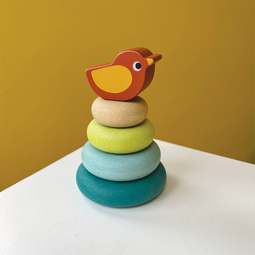 Mentari Stacking Tree With Bird - Enchanted Toys
