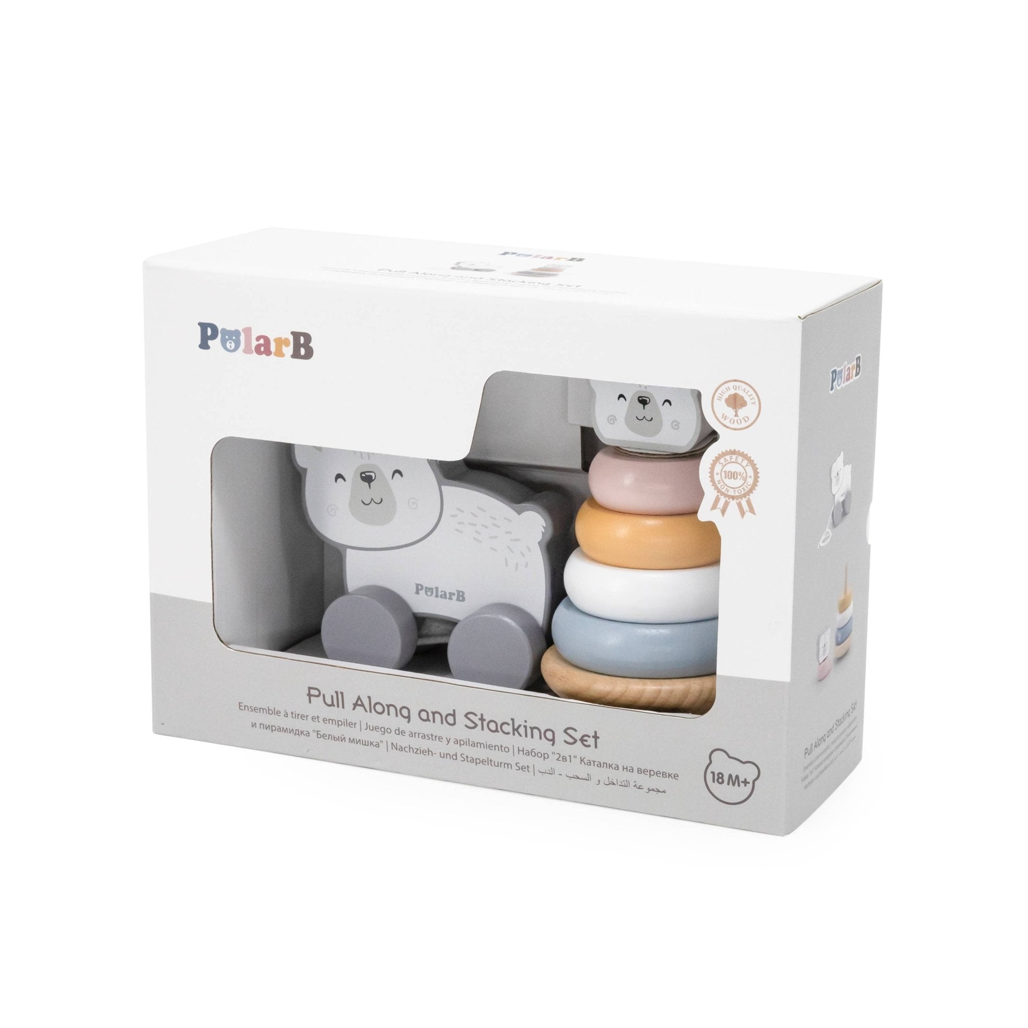 PolarB Pull Along & Stacking Set - Polar Bear - Enchanted Toys