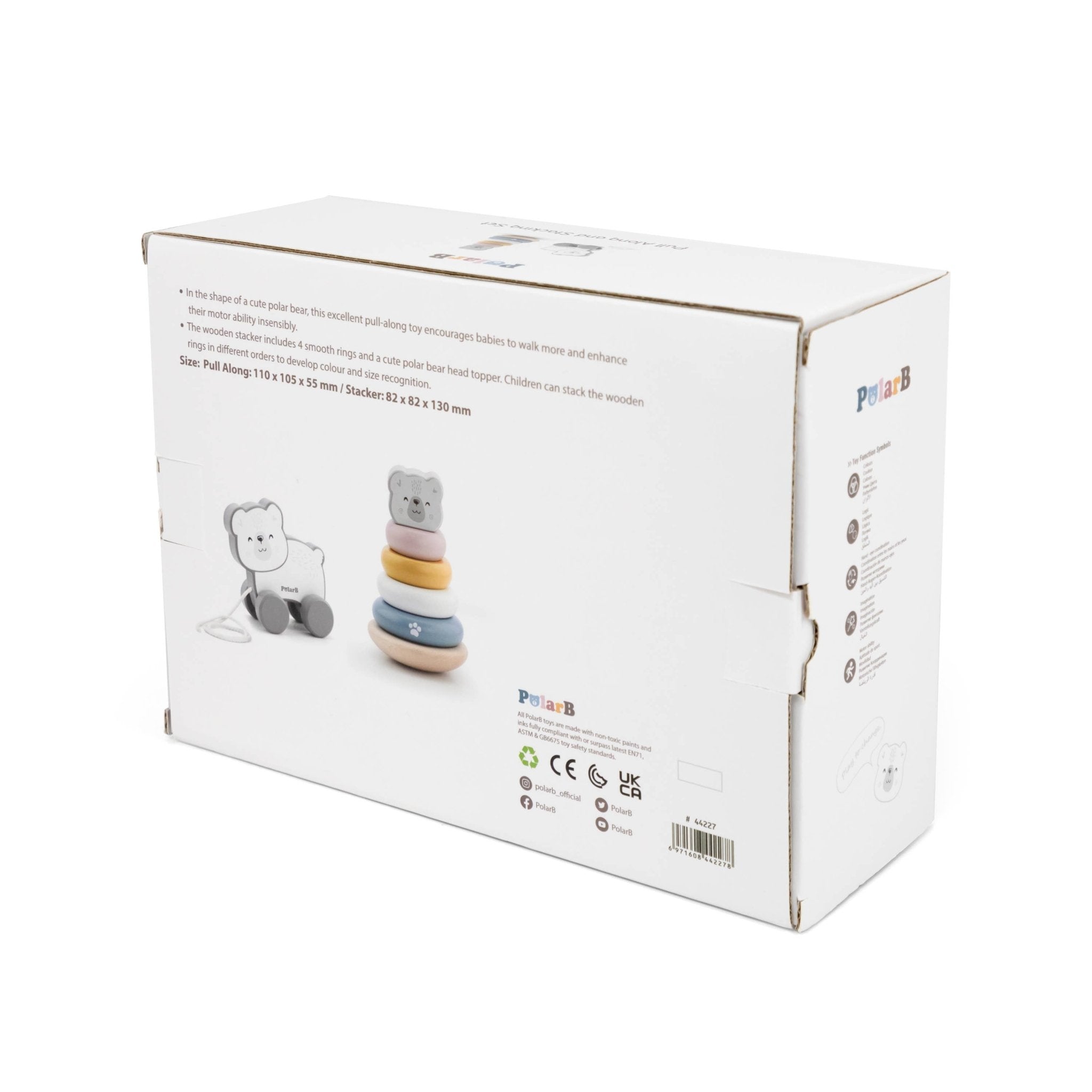 PolarB Pull Along & Stacking Set - Polar Bear - Enchanted Toys