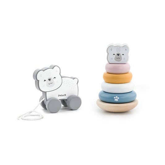 PolarB Pull Along & Stacking Set - Polar Bear - Enchanted Toys