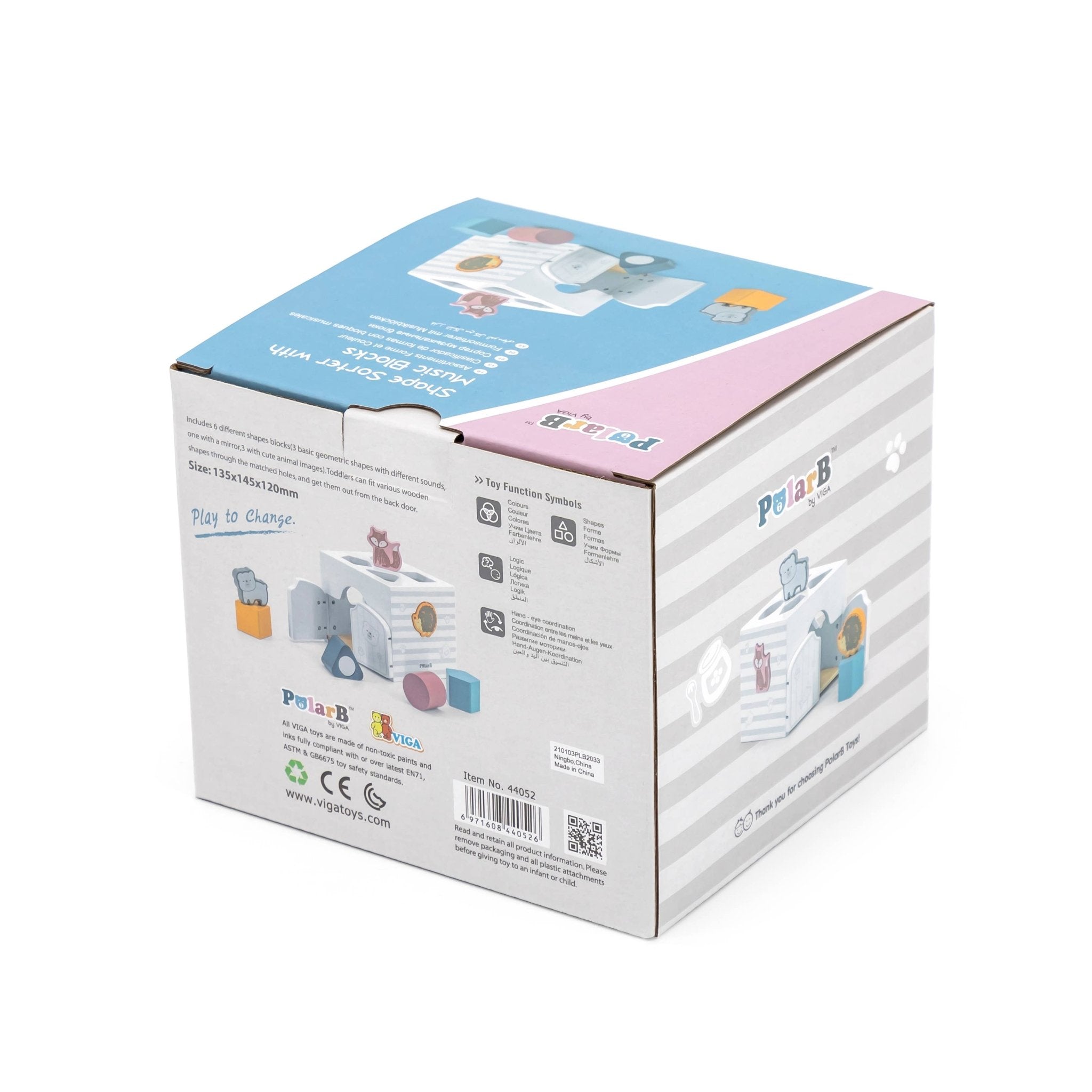 PolarB Shape Sorter with Music Blocks - Enchanted Toys