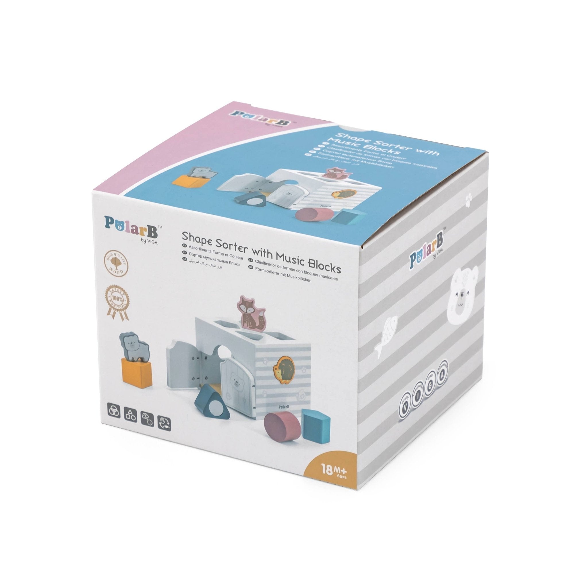PolarB Shape Sorter with Music Blocks - Enchanted Toys