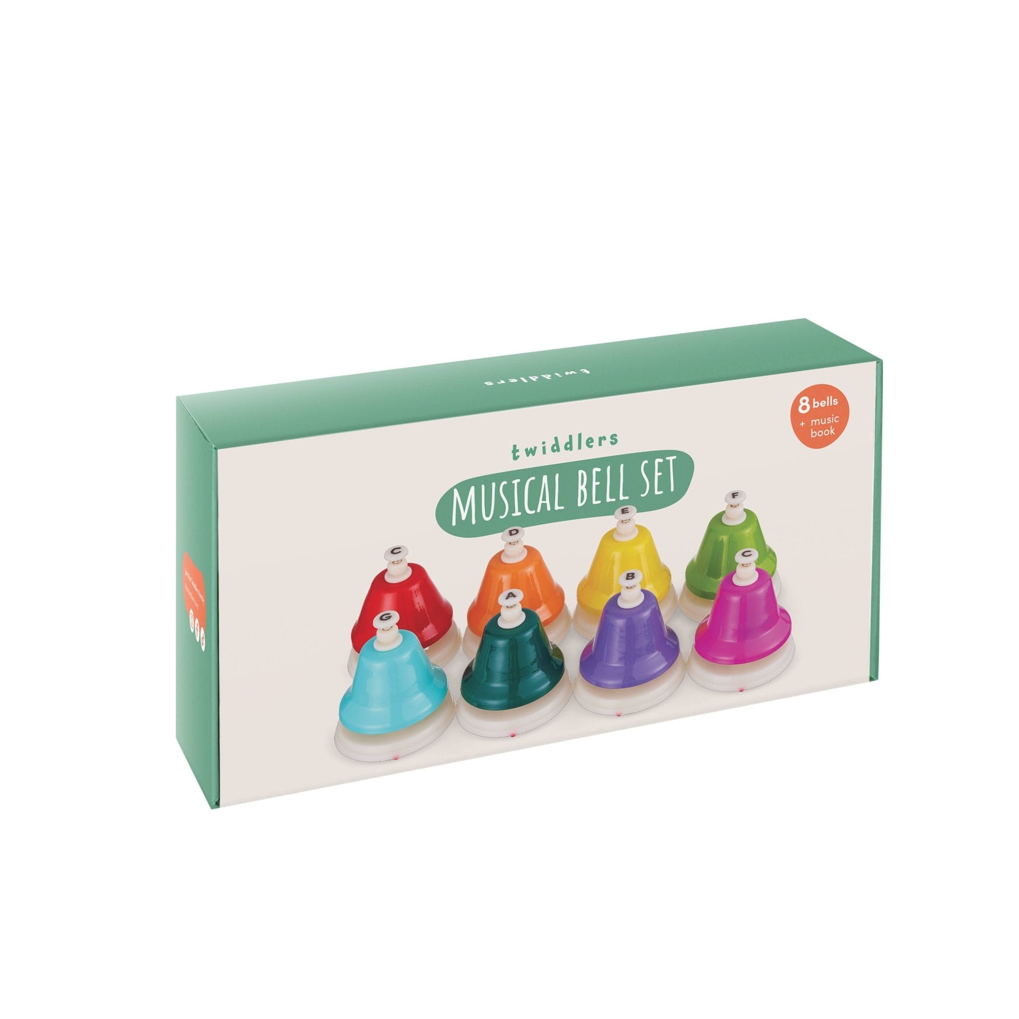 Rainbow Music Bells, Set of 8 Hand Held Percussion Bells - Enchanted Toys