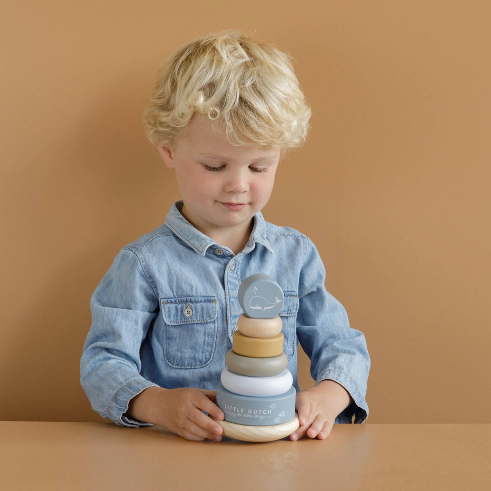 Rocking Ring Stacker FSC - Ocean - Enchanted Toys