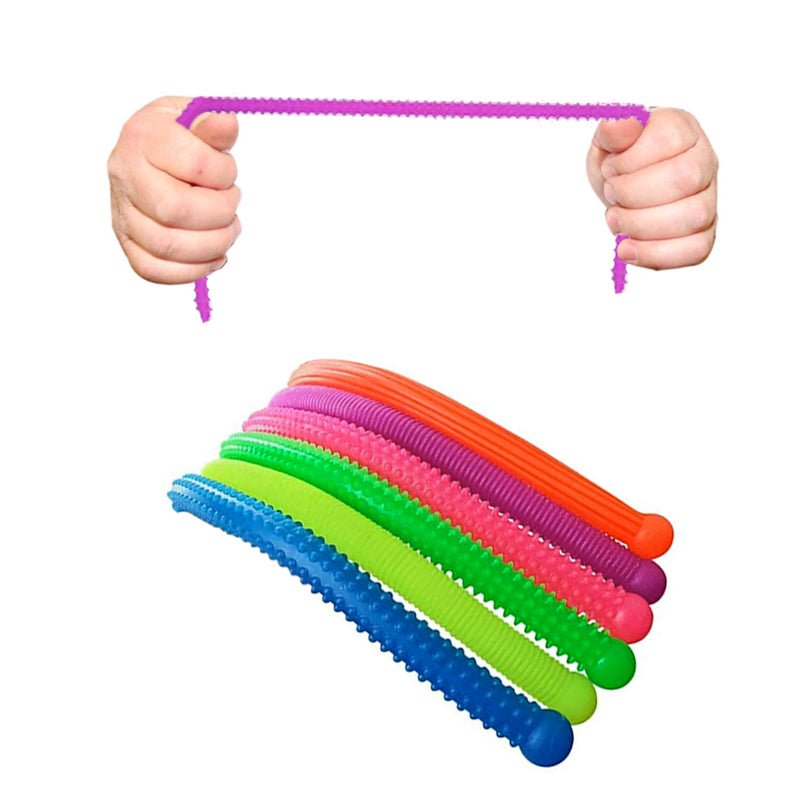 Sensory Fidget Textured Elastic Snakes (6 Pack) - Enchanted Toys
