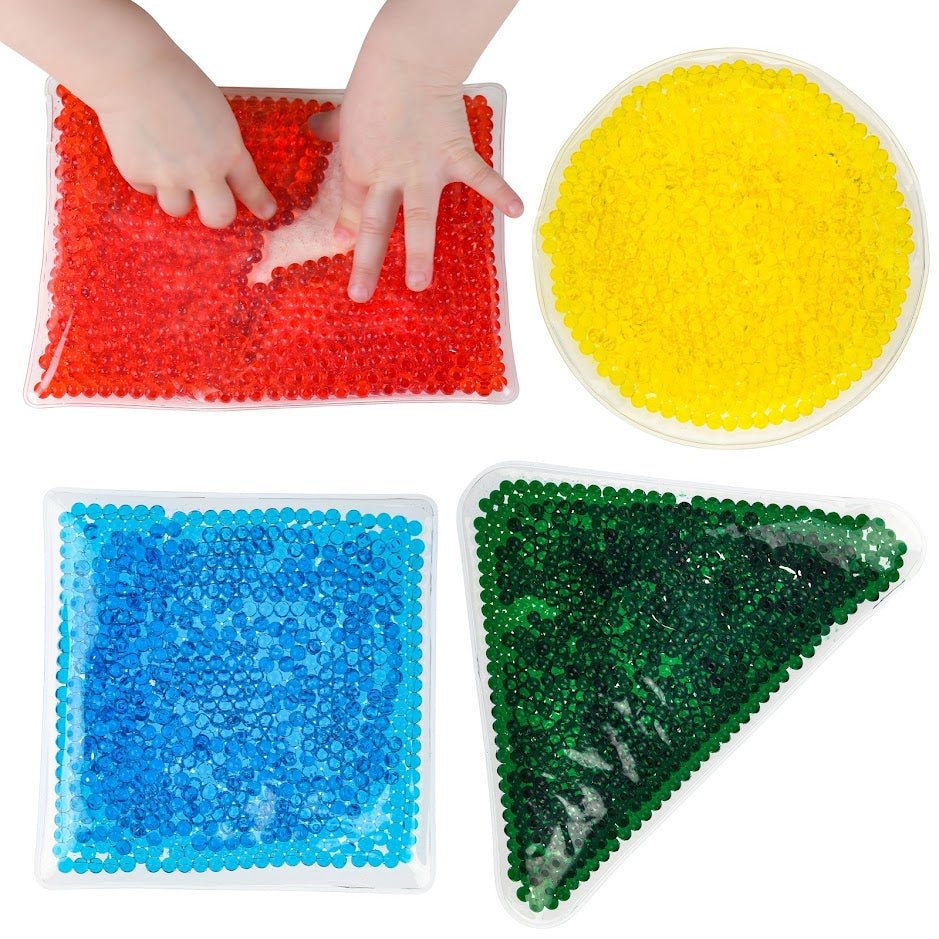 Sensory Soft Bead Filled Squidgy Shapes (4 pk) - Enchanted Toys