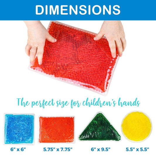Sensory Soft Bead Filled Squidgy Shapes (4 pk) - Enchanted Toys