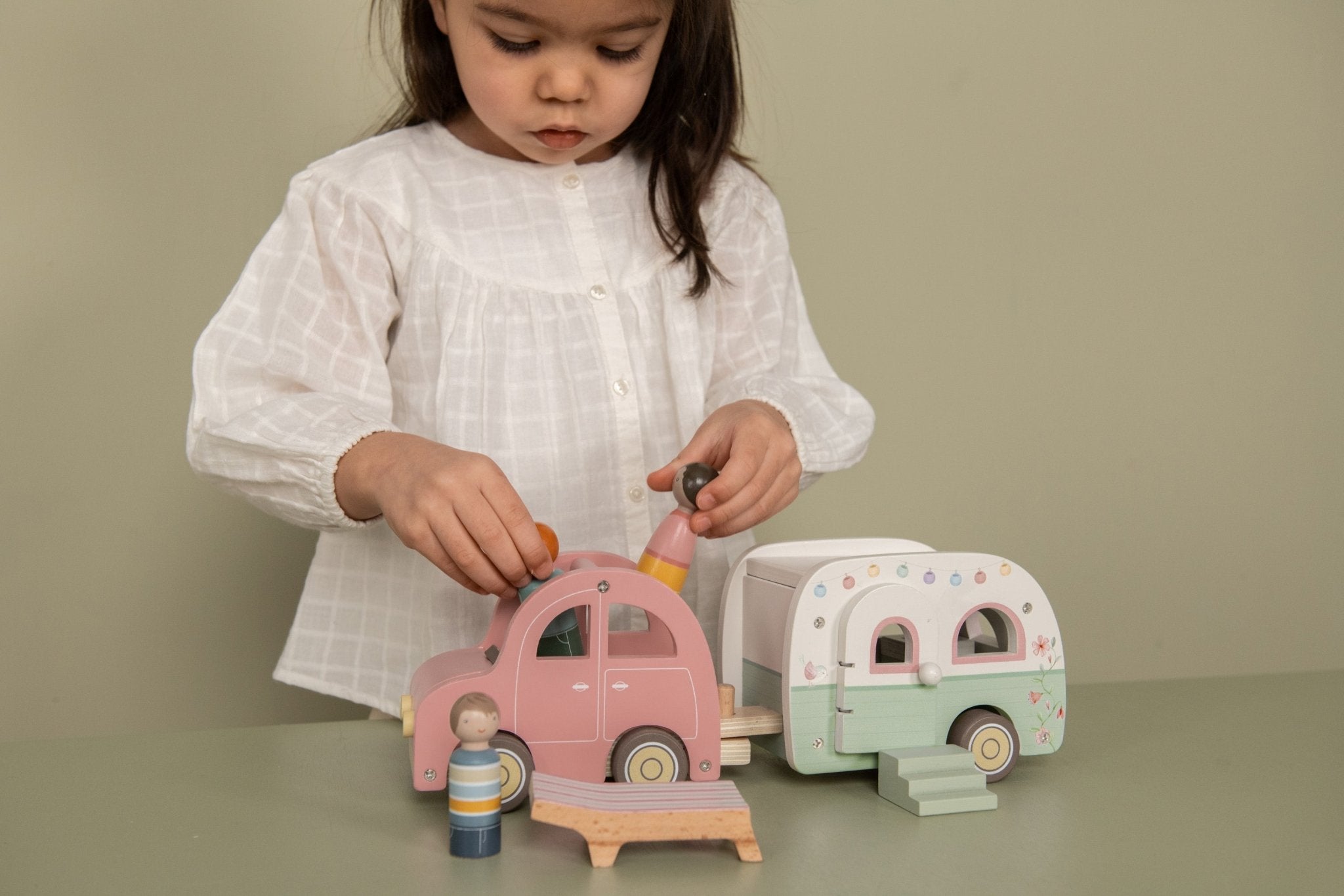 Toy Car with Caravan FSC - Enchanted Toys