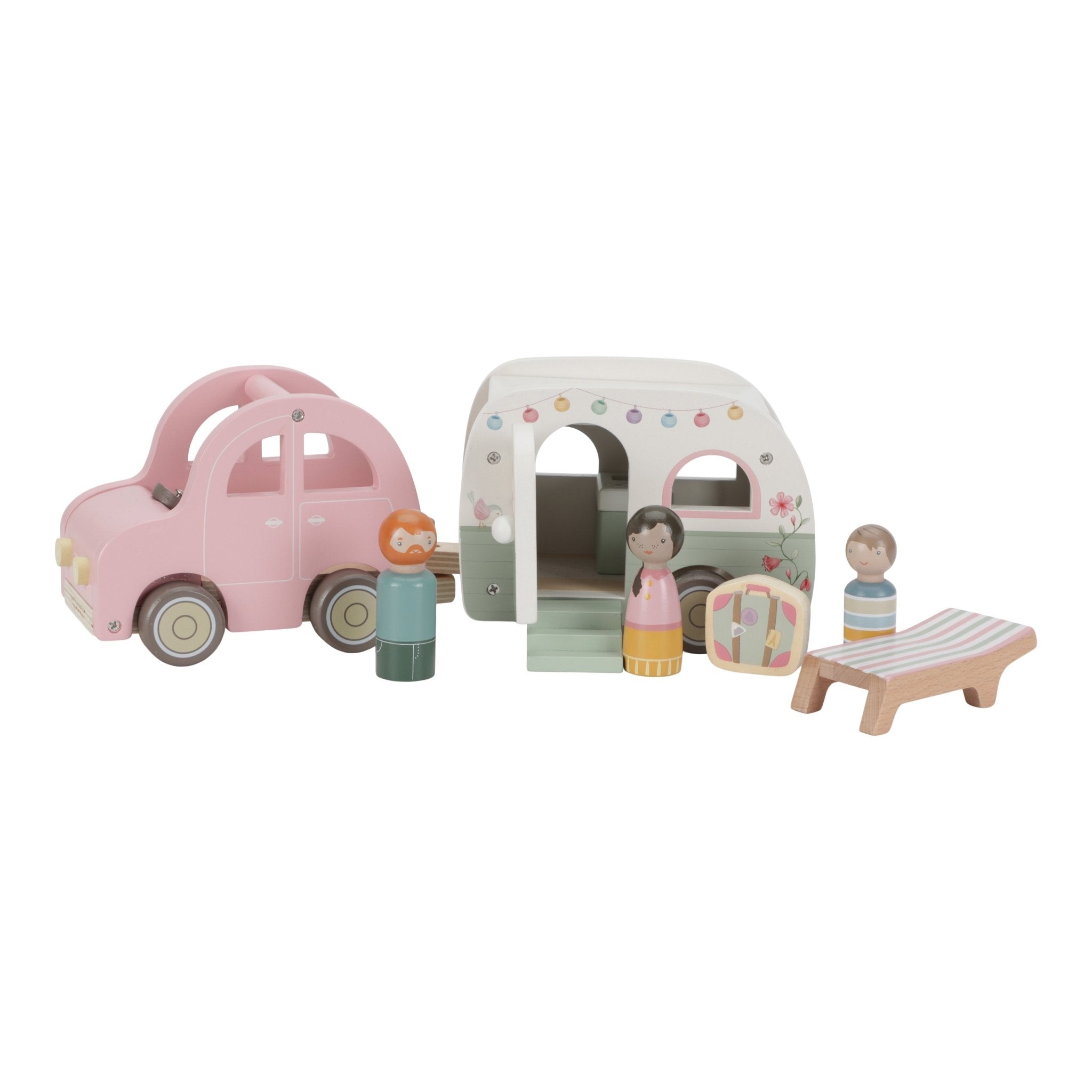 Toy Car with Caravan FSC - Enchanted Toys