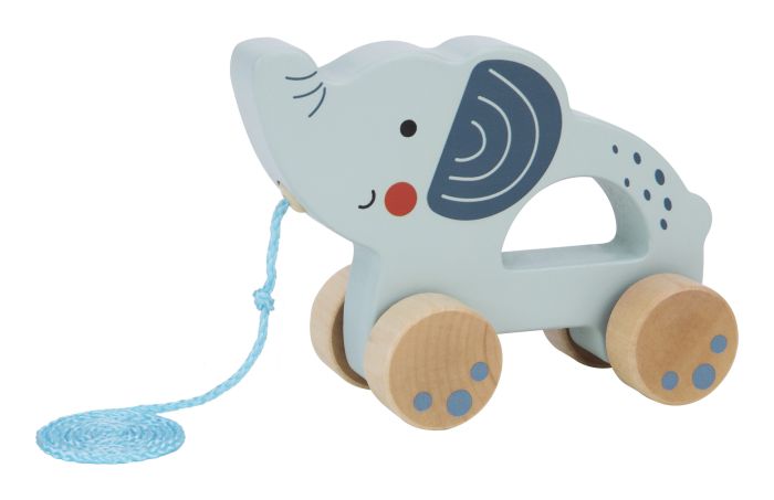 Wooden Pull Along Elephant - Enchanted Toys
