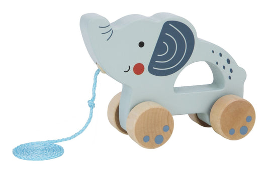Wooden Pull Along Elephant - Enchanted Toys