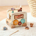 Load image into Gallery viewer, Wooden Montessori Baby Five - in - one Bus Toy - Enchanted Toys
