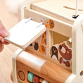 Load image into Gallery viewer, Wooden Montessori Baby Five - in - one Bus Toy - Enchanted Toys
