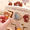 Load image into Gallery viewer, Wooden Montessori Baby Five - in - one Bus Toy - Enchanted Toys
