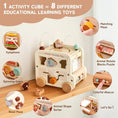 Load image into Gallery viewer, Wooden Montessori Baby Five - in - one Bus Toy - Enchanted Toys
